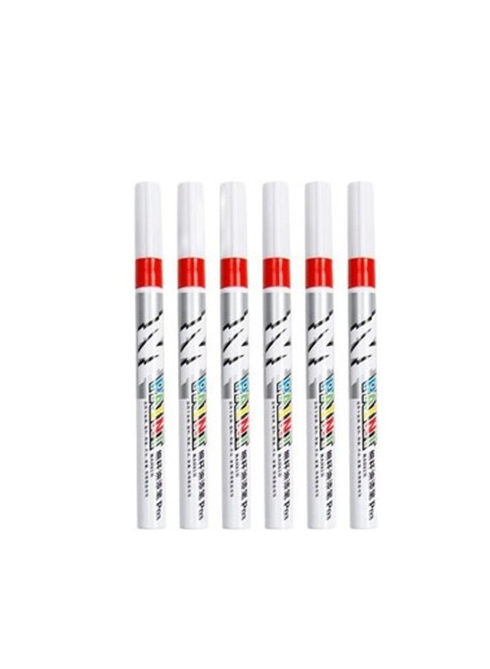 M&G Chenguang thin rod Paint Marker Pen Waterproof Oily - No:AOMY8503 - Red - 1pcs - Image 1