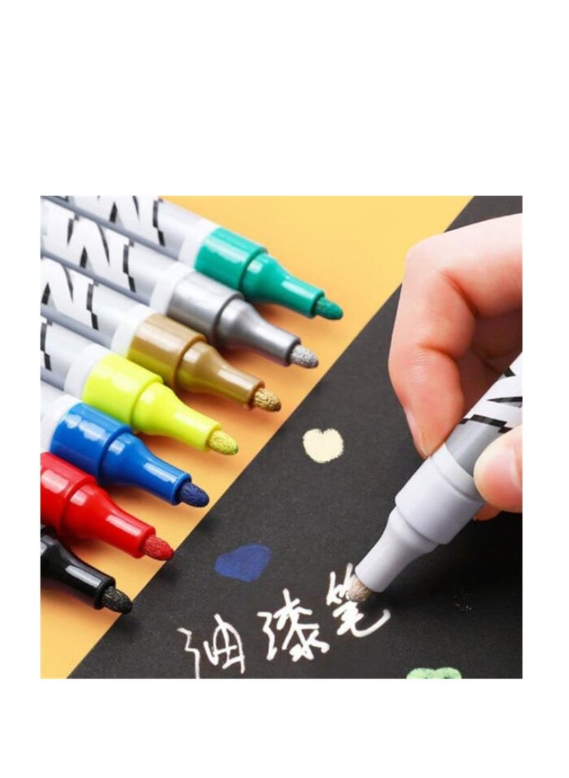 M&G Chenguang thin rod Paint Marker Pen Waterproof Oily - No:AOMY8503 - Red - 1pcs - Image 2