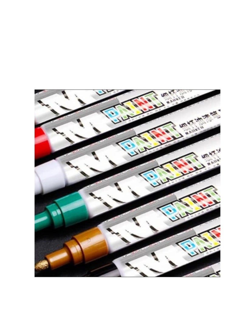 M&G Chenguang thin rod Paint Marker Pen Waterproof Oily - No:AOMY8503 - Red - 1pcs - Image 3