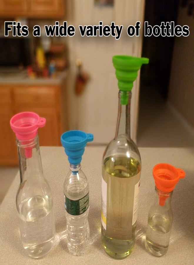 EX ELECTRONIX EXPRESS 4 Pack Collapsible Silicone Funnels - Reusable, for Refilling Water Bottles, Soap Dispensers, Liquids by EX ELECTRONIX EXPRESS - Image 3