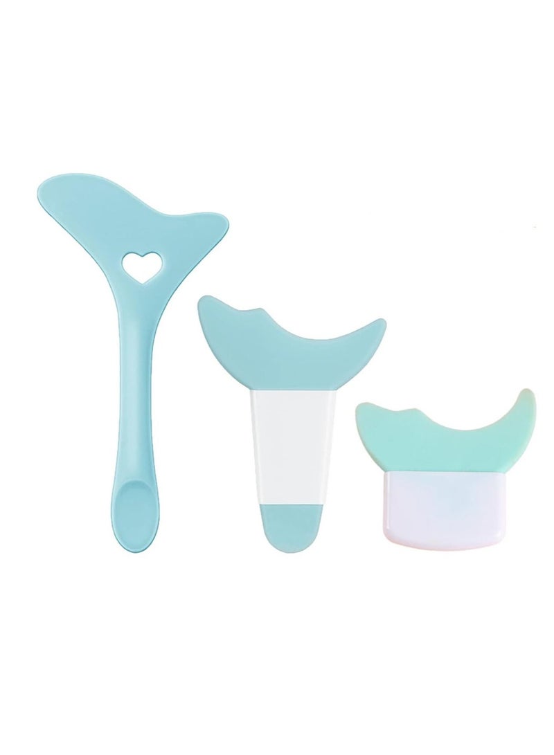 3 Pack Eyeliner Stencils, Silicone Eyeliner Aid Tool Eyeliner Guide Tool Mascara Shield Applicator Eye Makeup Stencils for Eyeliner EyelashesEyeshado - Image 1