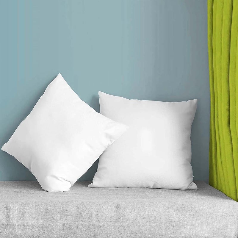 Imperial Comforts Premium Cushion Inner Pads Bed Pillow Inserts (2-Pack, White) - 16 x 16 Inches Indoor Cushion Inserts - Decorative Throw Pillow Set (2, 40x40 cm) - Image 3