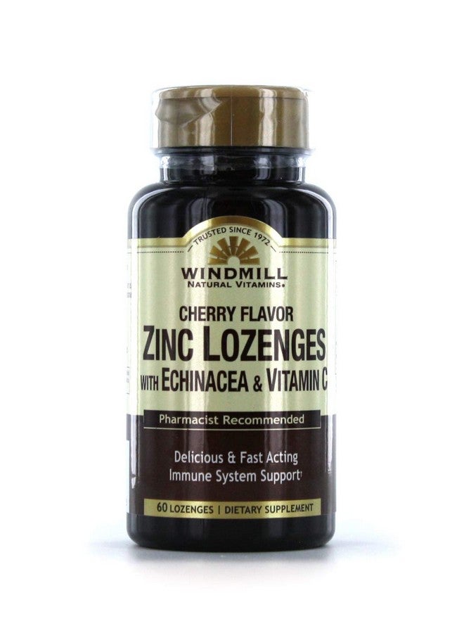 WINDMILL Vitamins Zinc Lozenges With Echinacea & Vitamin C Cherry Flavor 60 Lozenges 60 Servings 60 Count - Image 1