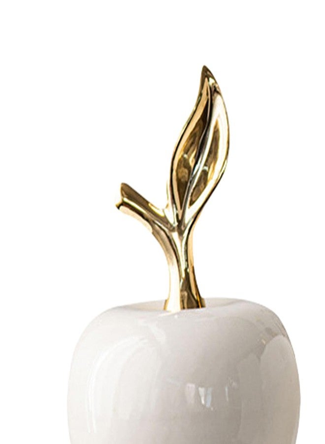 IEUDNS Statue Ceramic Figurine Gifts Collection Tabletop Fruit Sculpture Ornament for Dining Room Home Bookshelf Decor, White, Small - Image 2