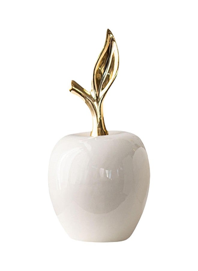 IEUDNS Statue Ceramic Figurine Gifts Collection Tabletop Fruit Sculpture Ornament for Dining Room Home Bookshelf Decor, White, Small - Image 1