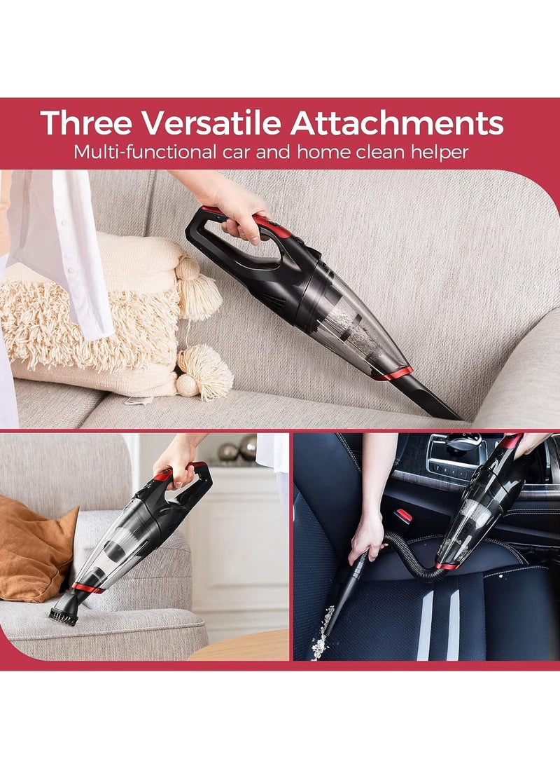 Swift Handheld Vacuum Cleaner Wireless, 7KPA High Power Hand Held Vacuuming Cordless with LED Light HEPA Filter, Rechargeable Car Vacuum for Home Car Corner Stairs Pet Hair Dust Clean, Black  - Image 3