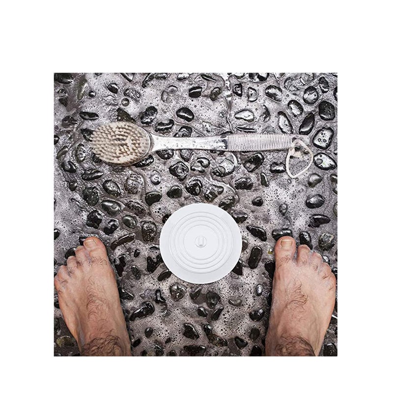 SOLARAE 6 Inches Silicone Tub Stopper Drain Stopper, Silicone Bath Plug Tub Stopper White Drain Plug for Kitchens, Bathrooms and Laundries - Image 2