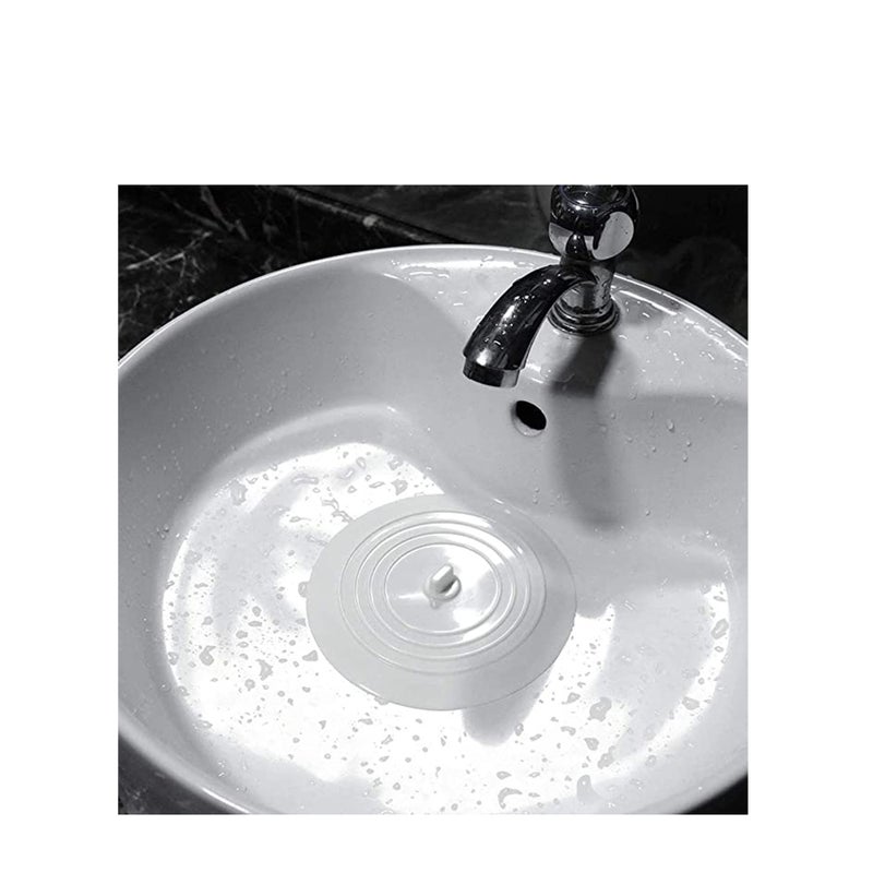 SOLARAE 6 Inches Silicone Tub Stopper Drain Stopper, Silicone Bath Plug Tub Stopper White Drain Plug for Kitchens, Bathrooms and Laundries - Image 3