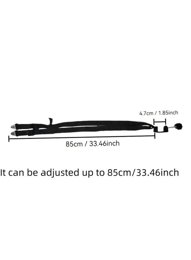 حزام تثبيت تلفزيون مضاد للانقلاب بمشبكين، مثبت ثقيل مقاوم للصدمات بدون حفر مع لاصق للخزانات الجدارية والطاولات والرفوف. - Image 4