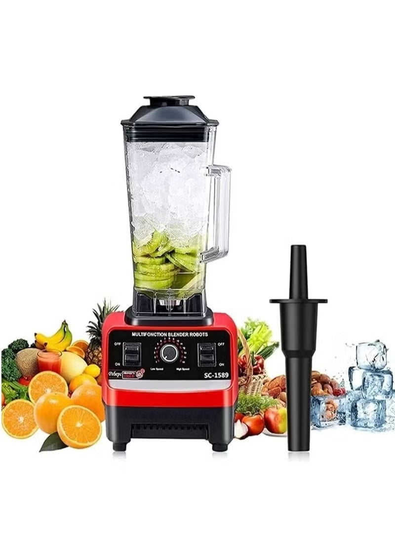 BORTONY Juicer Blender 2 in 1 High Speed 4500W with 6 Titanium Stainless Steel Blades Perfect for Smoothies Frozen Desserts Hot Soups and Nut Grinding  - Image 5