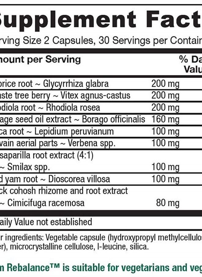 Vitanica FemRebalance, Hormone Balance Support for Women, Vegan, 60 Capsules  - Image 2