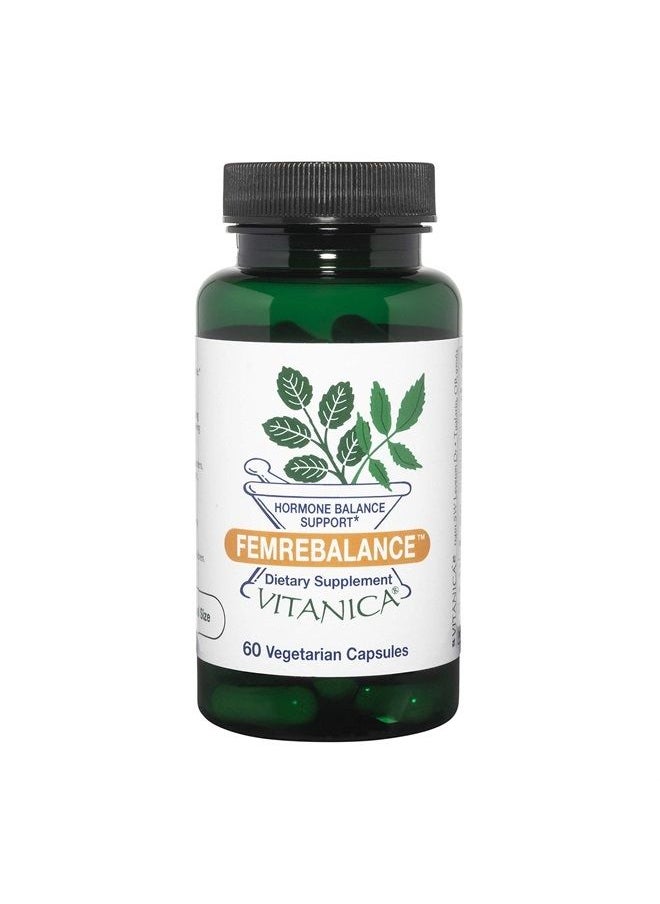 Vitanica FemRebalance, Hormone Balance Support for Women, Vegan, 60 Capsules  - Image 1