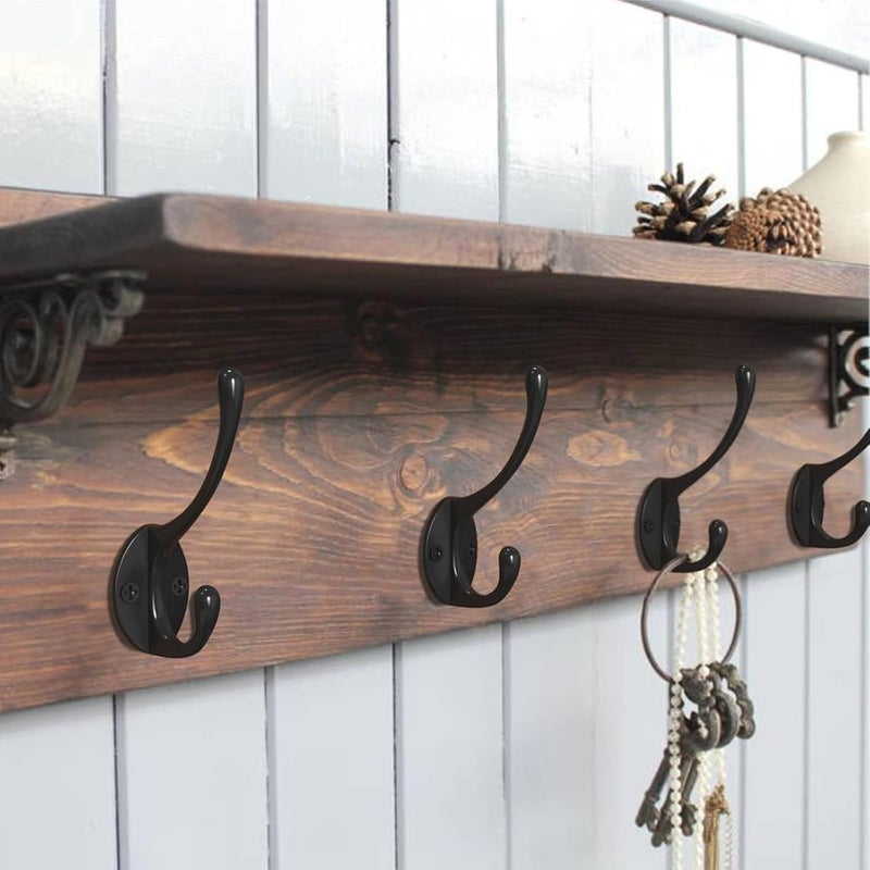 12PCS Heavy - Duty Wall Hooks for Hanging - Black - Image 3