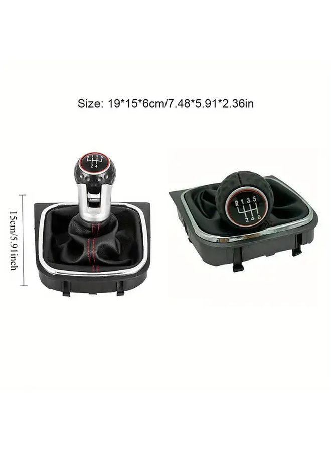 Frame Cover For 6 Speed Shift Knob Plastic And PU Leather Compatible With Golf - Image 3