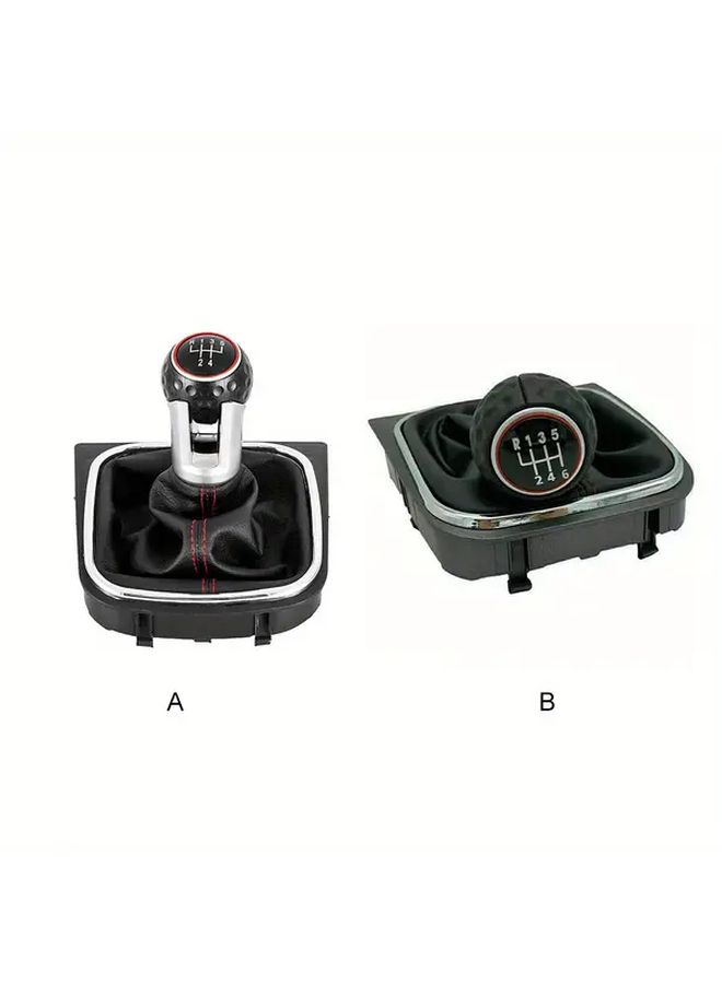 Frame Cover For 6 Speed Shift Knob Plastic And PU Leather Compatible With Golf - Image 2