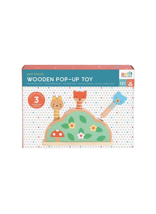 Petit Collage: Petit Friends Wooden Pop-Up Toy - FSC Wooden Toy with 3 Cute Woodland Characters - Perfect for Ages 1+ - Image 5