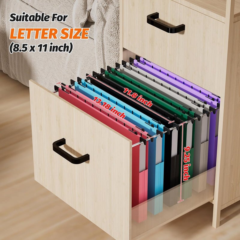 SHUTEX Extra Capacity Plastic Hanging File Folders,12 Pack Reinforced Hang Folder,Heavy Duty 1 Inch Expansion,Filing Cabinet Folders Letter Size for Bulk Files/Medical Charts (Sides Sealed, Assorted Colors) - Image 3