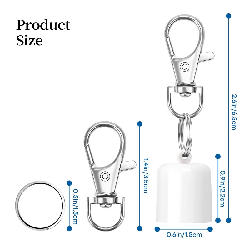 Rolitwils Chapstick Holder Keychain 2 Pack - Leak-Proof Lip Balm Holder for Original 0.15oz, with Secure Metal Keyring for Women Gifts, Backpack & Keychain Accessories - Image 3