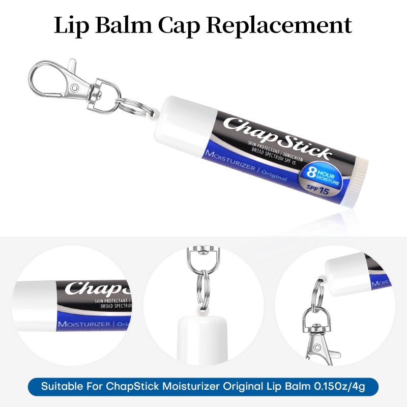 Rolitwils Chapstick Holder Keychain 2 Pack - Leak-Proof Lip Balm Holder for Original 0.15oz, with Secure Metal Keyring for Women Gifts, Backpack & Keychain Accessories - Image 2