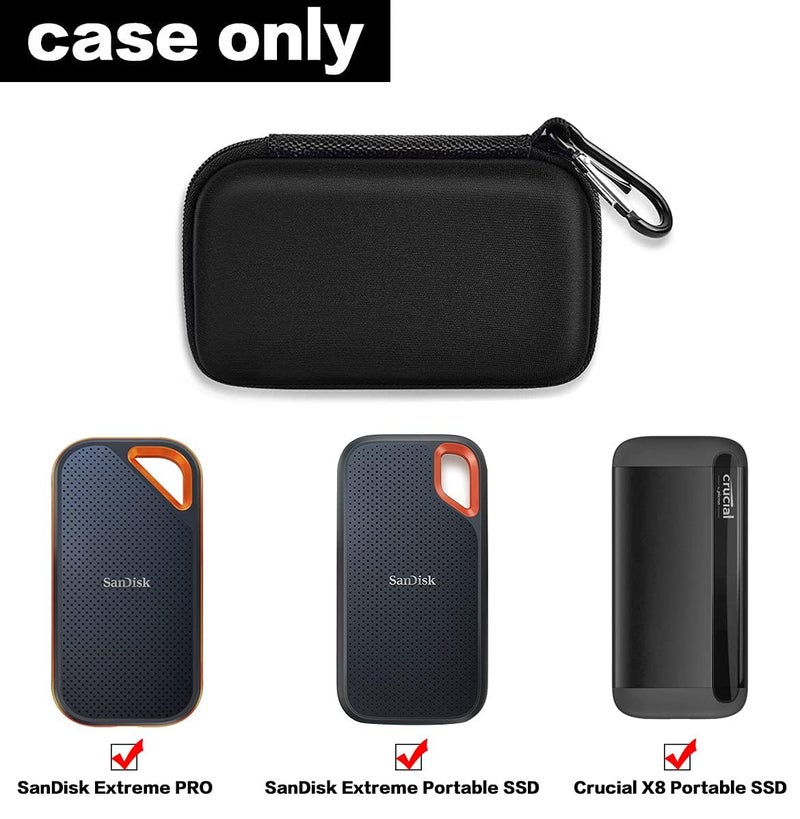 GWCASE Hard Case Compatible with SanDisk Extreme PRO/for SanDisk 500GB 1TB 2TB 4TB Portable External SSD. Carrying Travel Holder for Crucial X8 External Solid State Drive (Box Only) - Image 2