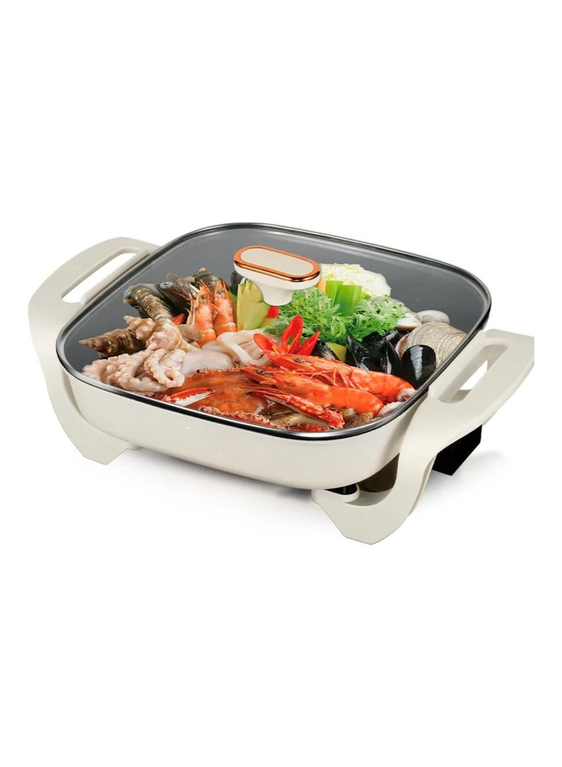 Multifunction Electric Hot Pot Grill – Non-Stick 2-in-1 Cooker for BBQ, Shabu Shabu, Seafood & Vegetables, Adjustable Temp Control – Indoor Smokeless Cooking  - Image 1