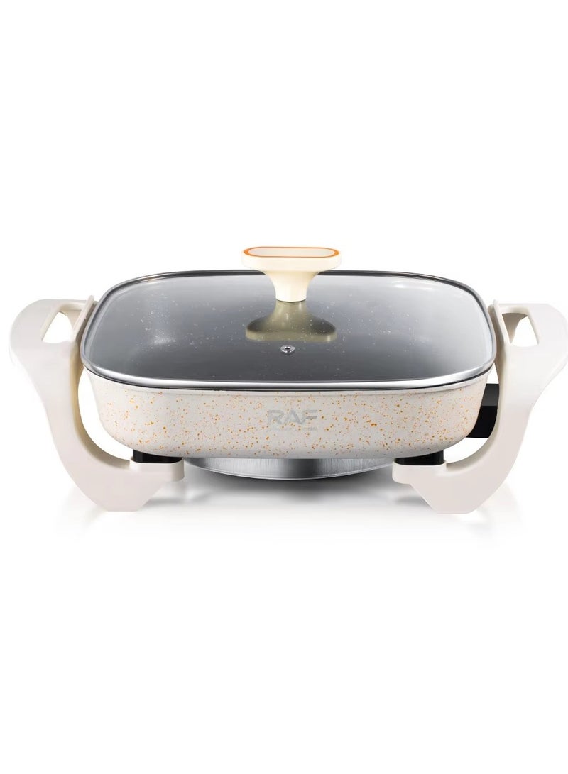 Multifunction Electric Hot Pot Grill – Non-Stick 2-in-1 Cooker for BBQ, Shabu Shabu, Seafood & Vegetables, Adjustable Temp Control – Indoor Smokeless Cooking  - Image 2