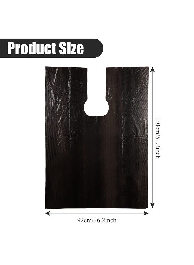 WILLBOND 100 Disposable Salon Cape Waterproof Hair Dye Cutting Coloring Apron Shawl Barber Shampoo Cape (Black, 51.2 x 36.2 Inch) - Image 1
