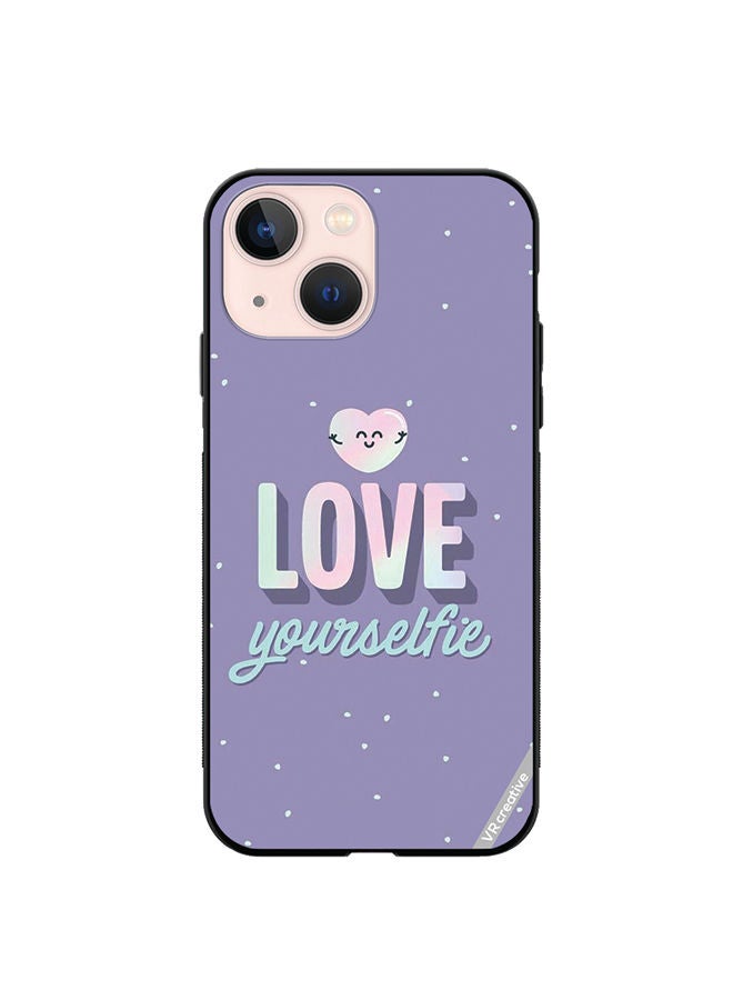 VR CREATIVE غطاء حماية لجهاز آبل آيفون 13 تصميم حب السيلفي متعدد الألوان - Image 1