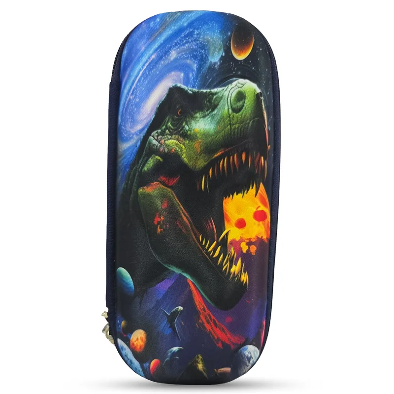 كوكوبي Cocobee Trex Pencil Case With Internal Mesh Pocket, Sturdy Build, Zipper Closure – Boys, 3+ Years, Multicolor