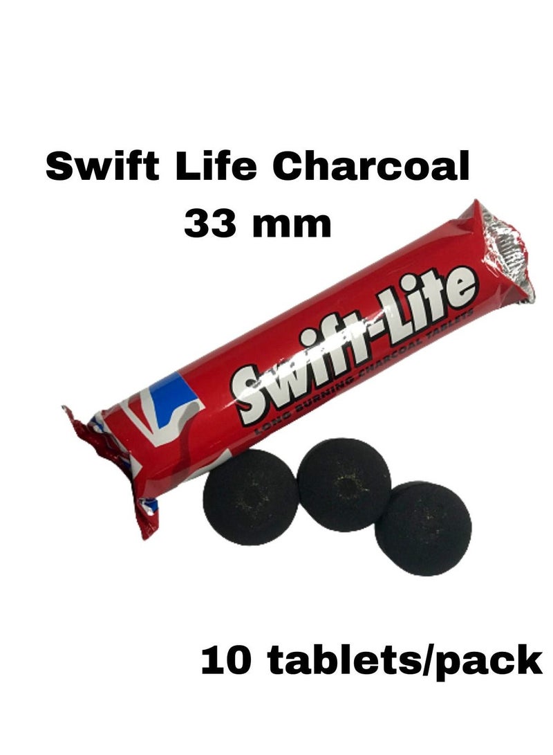 فحم 600 قطعة بخور فحم سويفت لايف فحم سريع الإشعال - عبوة 10x60 / فحم لايت - أقراص فحم ذكية - 33 مم - Image 5