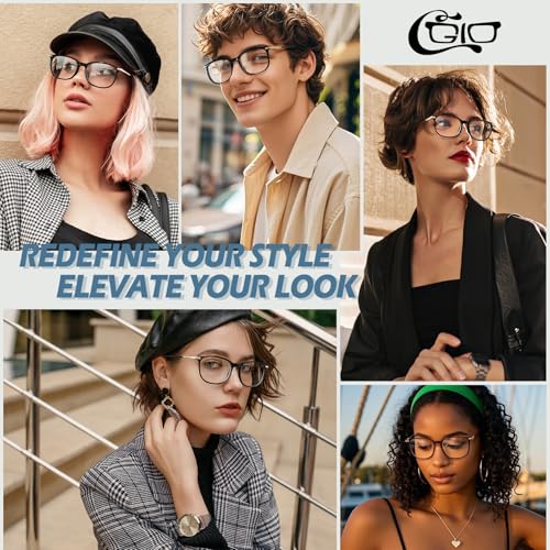 CGID Fake Glasses Clear Lens Non-Prescription Retro Fashion Frame UV400 Protection Men Women CN79 - Image 2