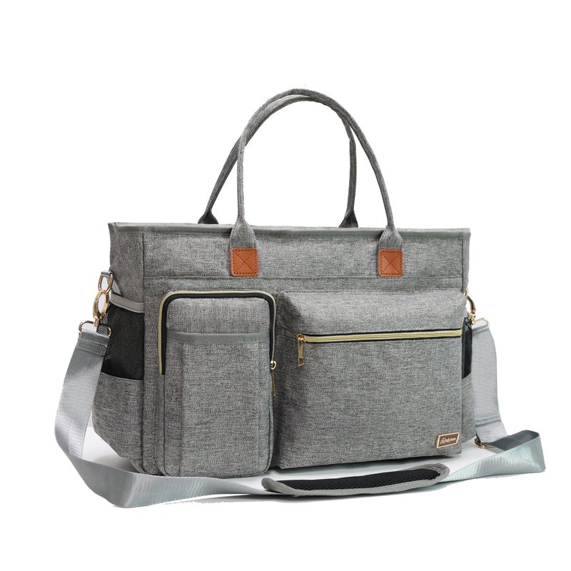 Rabjen Nurse Tote Bag for Work with Padded 156 Laptop Sleeve Medical Supplies Shoulder Bag for Home Health Care - Image 2