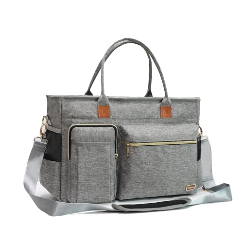 Rabjen Nurse Tote Bag for Work with Padded 156 Laptop Sleeve Medical Supplies Shoulder Bag for Home Health Care - Image 1