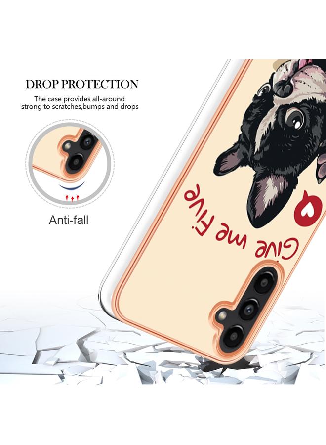 S-TOP Case For Samsung Galaxy A55 5G Electroplating Marble Dual-side IMD Phone Case - Image 4