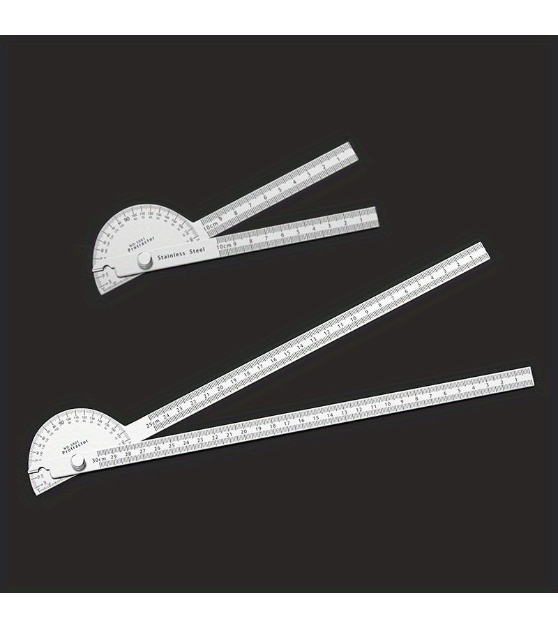 Angle Protractor Finder Ruler Two Arm Woodworking Measure Tool With 0 180 Degrees Adjustable 14 13 Inch - Image 1