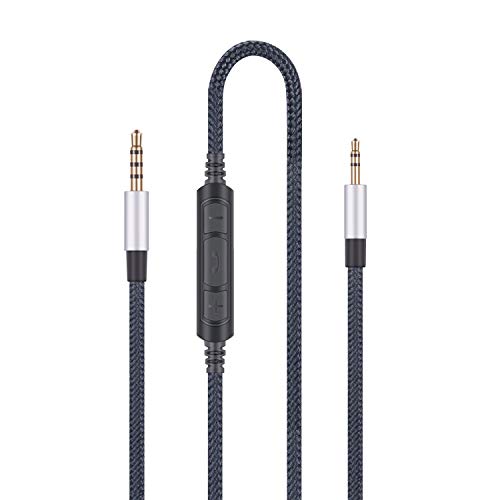 ABLET 3.5mm to 2.5mm Male Audio Replacement Cable Compatible with Bose oe2, oe2i, AE2, QC35 Headphones, Remote Volume Control & in-Line Mic Cord Compatible with Samsung Galaxy Huawei Android - Image 1