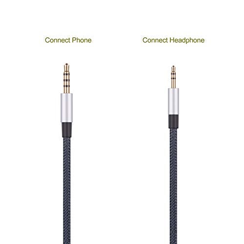 ABLET 3.5mm to 2.5mm Male Audio Replacement Cable Compatible with Bose oe2, oe2i, AE2, QC35 Headphones, Remote Volume Control & in-Line Mic Cord Compatible with Samsung Galaxy Huawei Android - Image 3