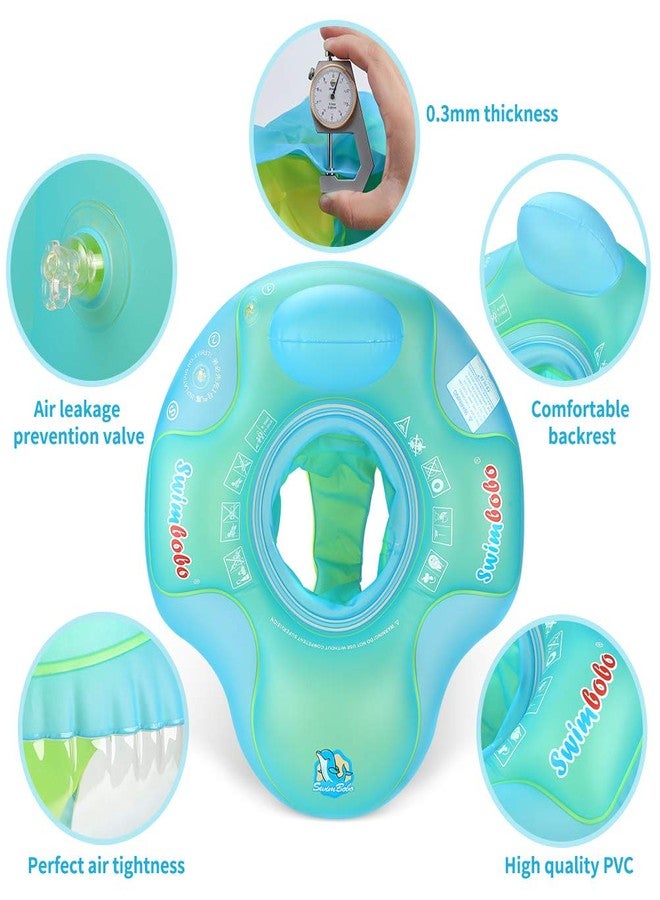 Swimbobo Baby Swimming Pool Float Inflatable Toddler Swim Pool Seat Floating Ring for Kids Aged 2-4 Years Old (Blue,Large) - Image 2
