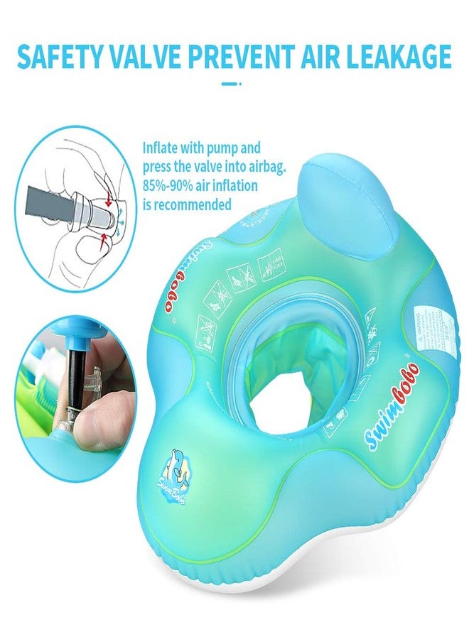 Swimbobo Baby Swimming Pool Float Inflatable Toddler Swim Pool Seat Floating Ring for Kids Aged 2-4 Years Old (Blue,Large) - Image 4