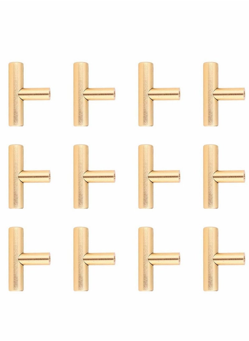 Alloy Pull Handle Cupboard Cabinet Wardrobe Door Knobs Drawer Pull Handle for Home Bedroom Golden - 12pcs - Image 1