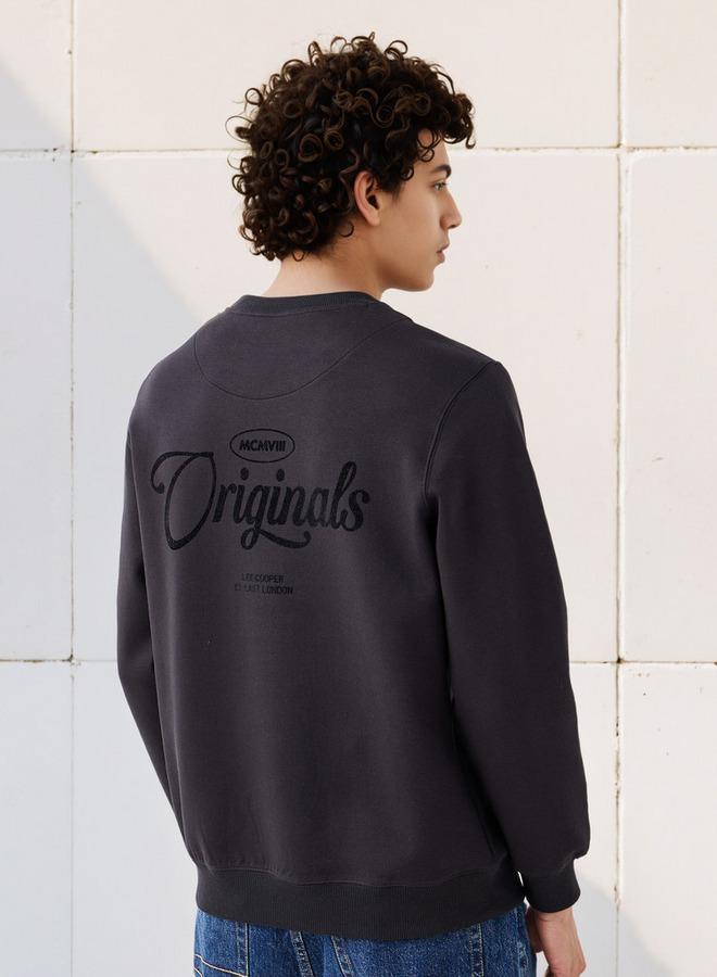 Lee Cooper Men Regular Fit Logo Print Cotton Sweatshirt - Image 1