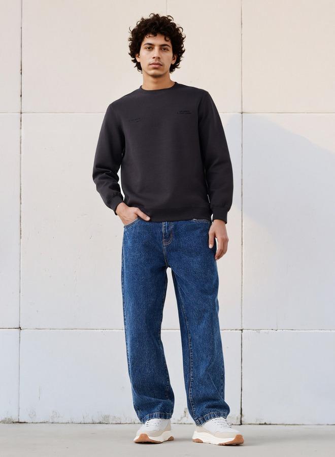 Lee Cooper Men Regular Fit Logo Print Cotton Sweatshirt - Image 2