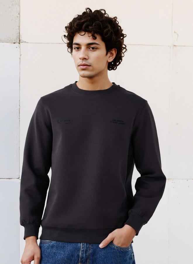 Lee Cooper Men Regular Fit Logo Print Cotton Sweatshirt - Image 3