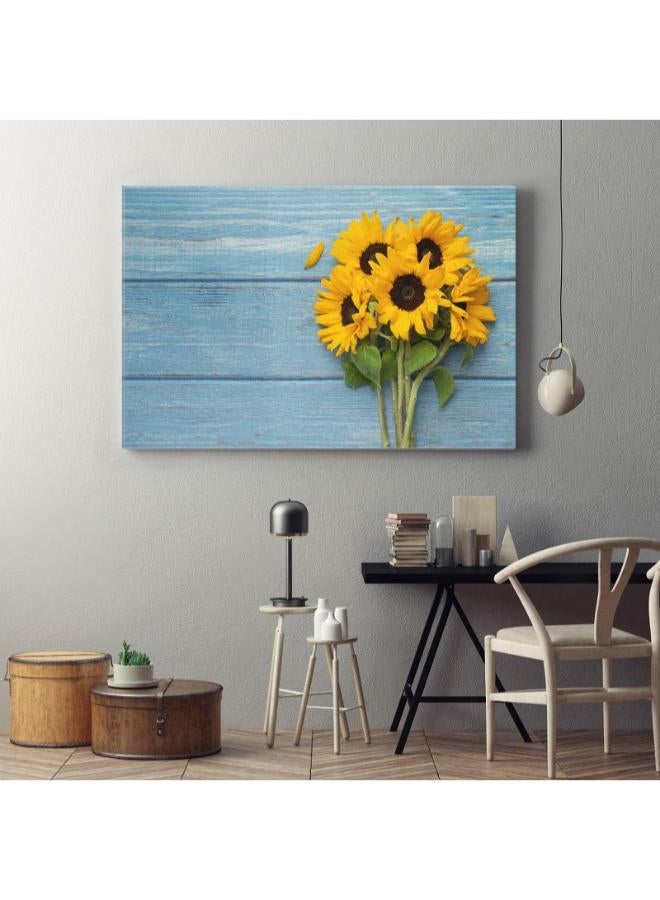 Home Gallery Home Gallery top view sunflowers frame Printed canvas wall art - Image 1
