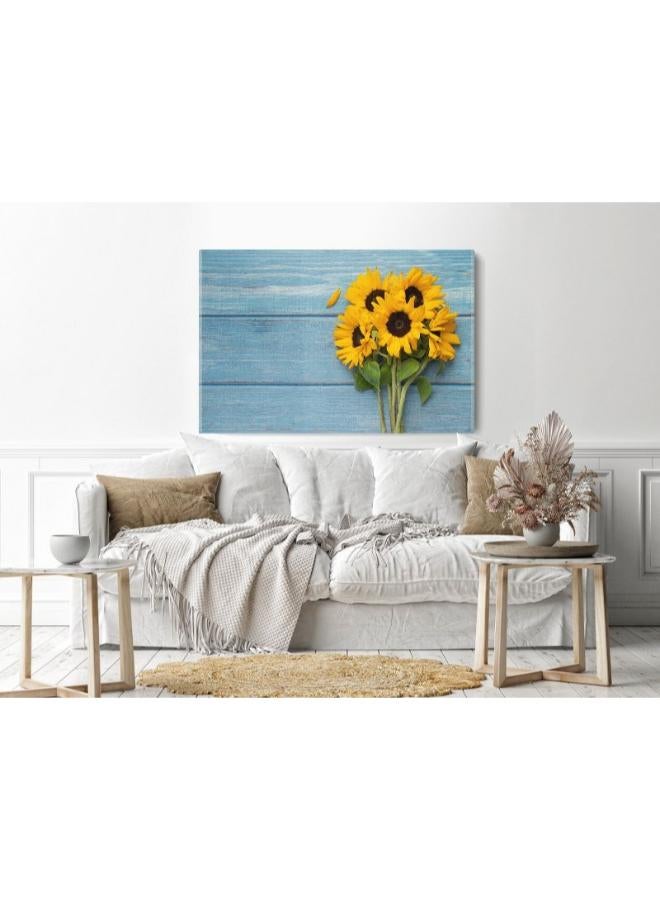 Home Gallery Home Gallery top view sunflowers frame Printed canvas wall art - Image 3