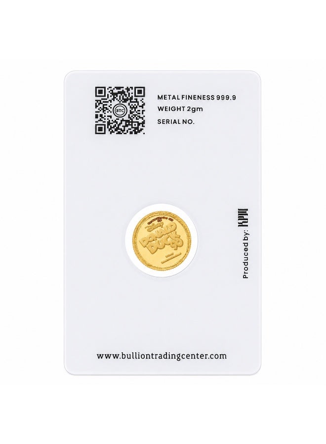BTC 2 Grams Daisy Duck Gold Coin 24KT - Image 2