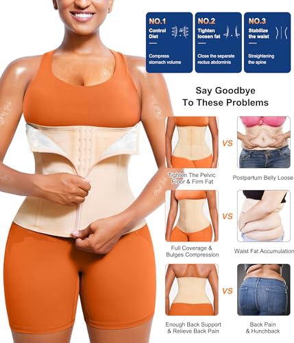 TrainingGirl Waist Trainer for Women Lower Belly Waist Trimmer Corset Tummy Wrap Workout Sweat Belt Band Sports Sauna Suit - Image 4