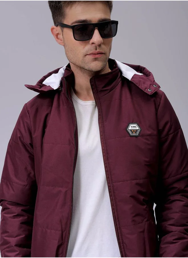 شركة المرآب الهندية Men Slim Fit Solid Bomber Jackets