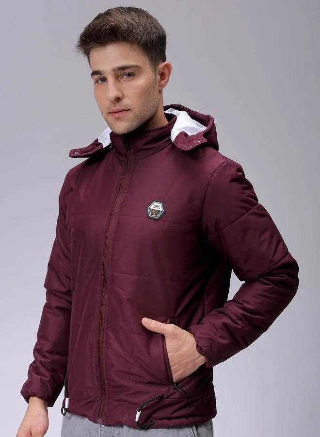 The Indian Garage Co Men Slim Fit Solid Bomber Jackets