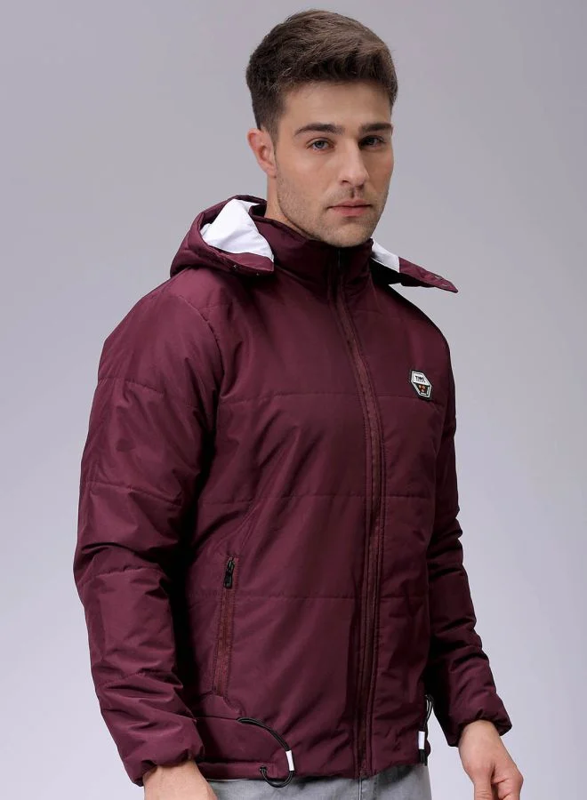 The Indian Garage Co Men Slim Fit Solid Bomber Jackets